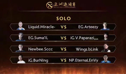 DOTA2亚洲邀请赛小组赛结束后开启SOLO赛8进4